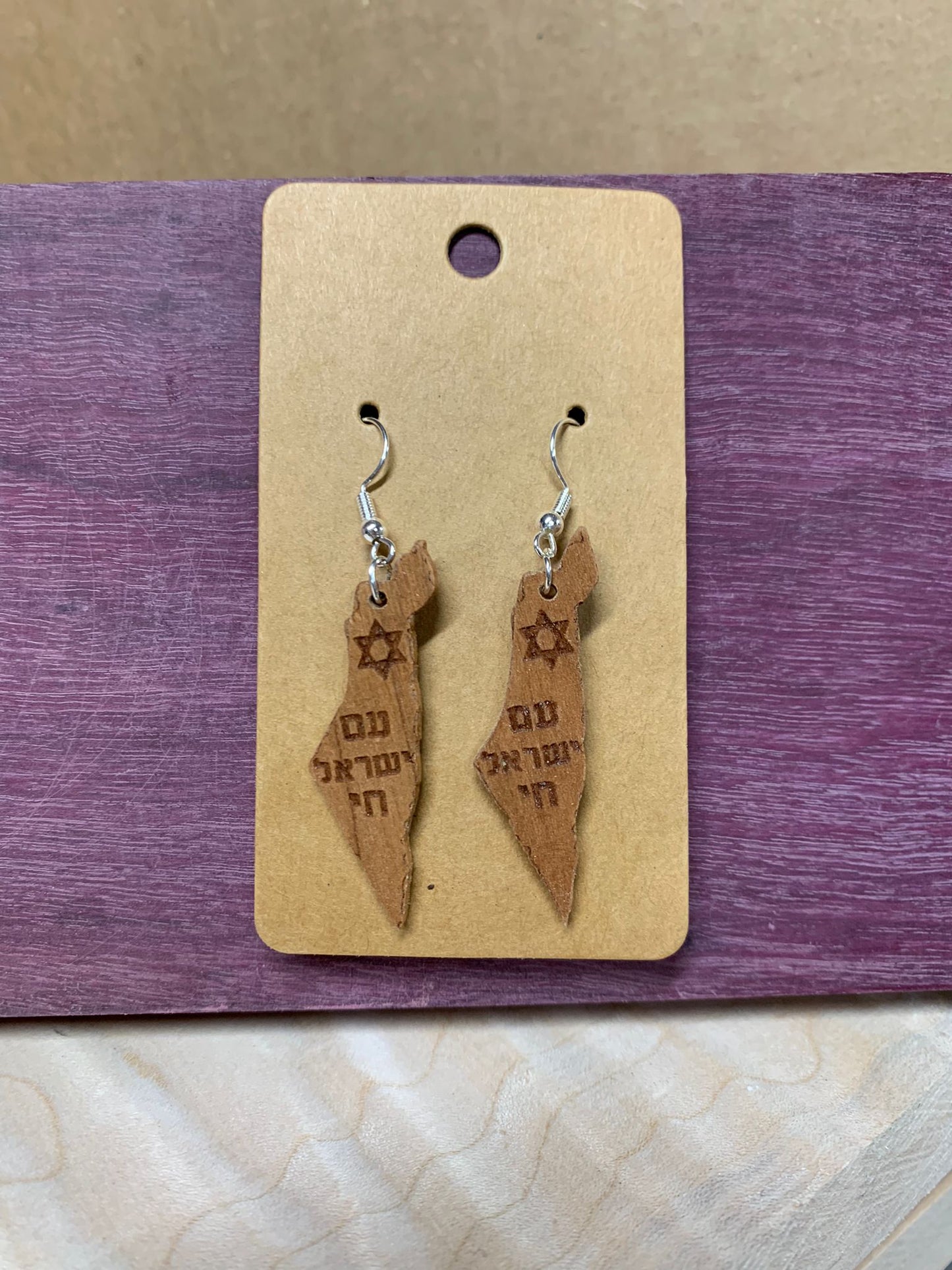 Israel Map Earrings