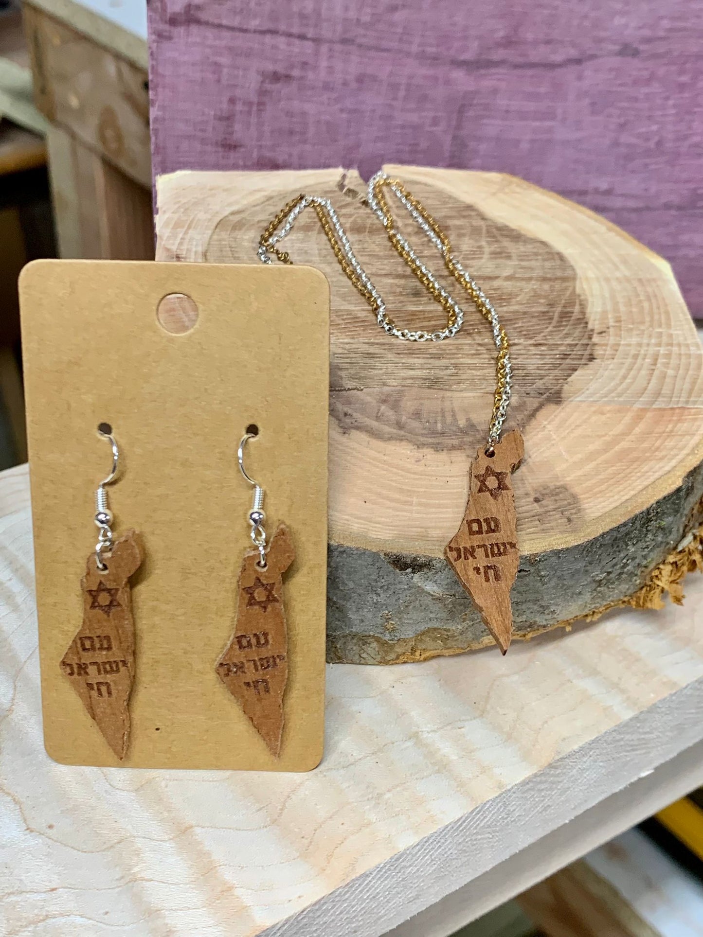 Israel Map Earrings