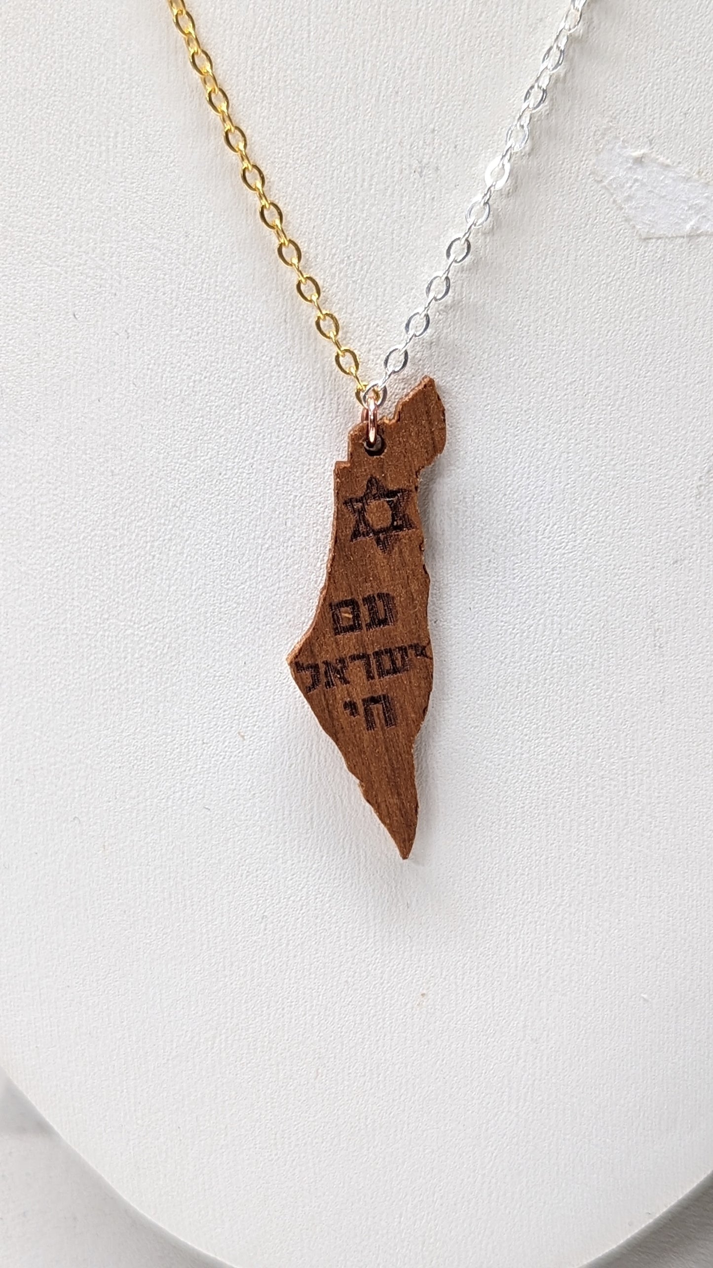 Israel Map Necklace