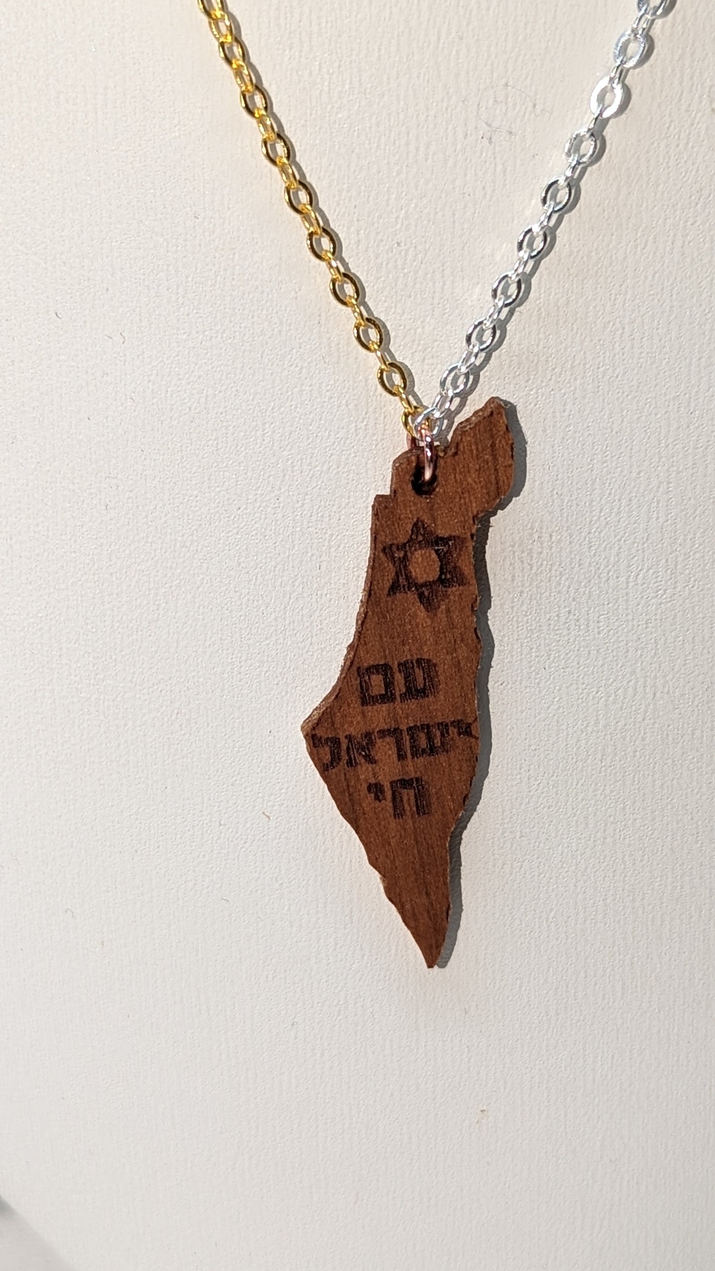 Israel Map Necklace